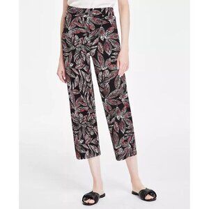 Jones New York Womens Printed Moss Crepe Wide Leg Cropped Pants Size M NWT